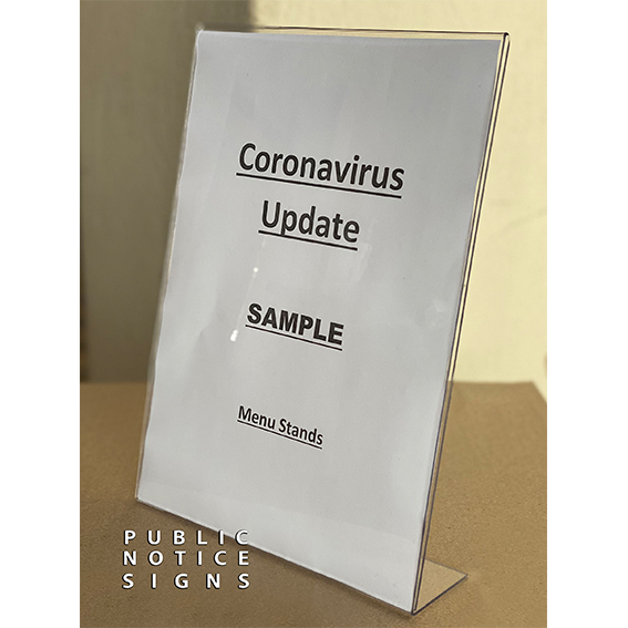A4 Acrylic L-Menu Stand