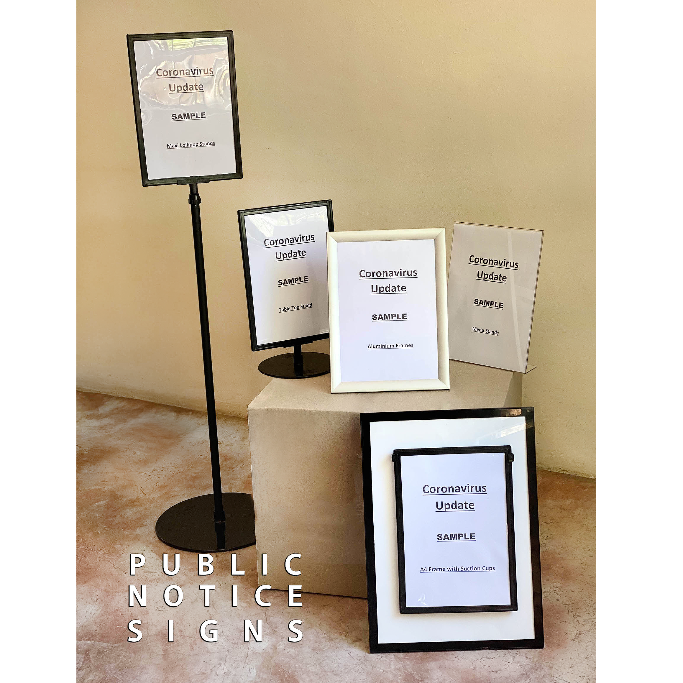 A4 Acrylic L-Menu Stand - Image 2
